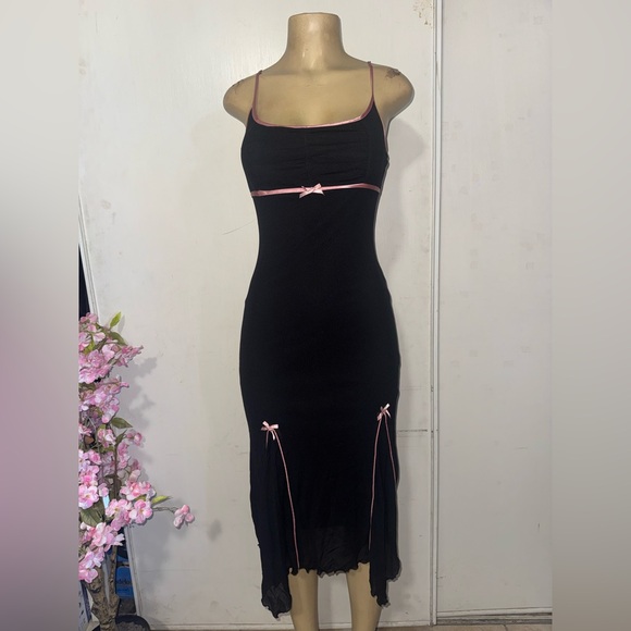 Speechless W2K Black and Pink Midi Dress size S - Picture 2 of 10